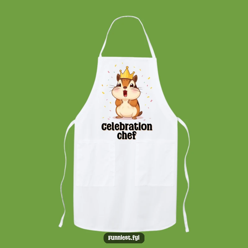 Funny Chipmunk King Apron: Cook with Royal Celebration Flair