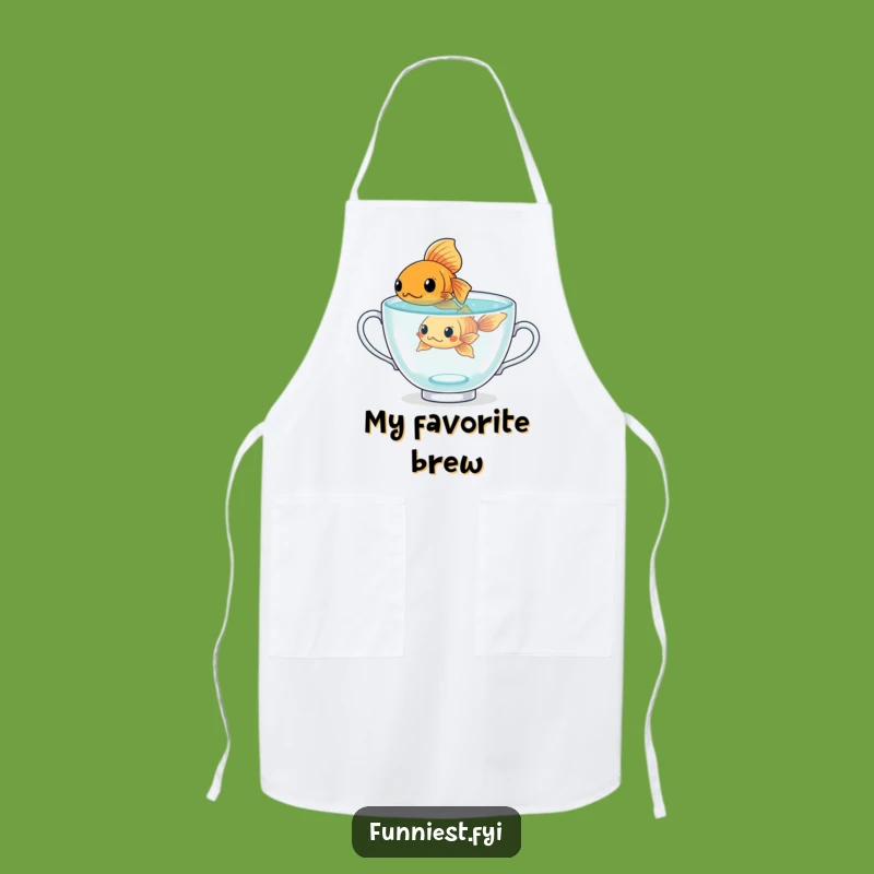 Funny Goldfish Teacup Apron: Determined Chef, Practical Funny Gift