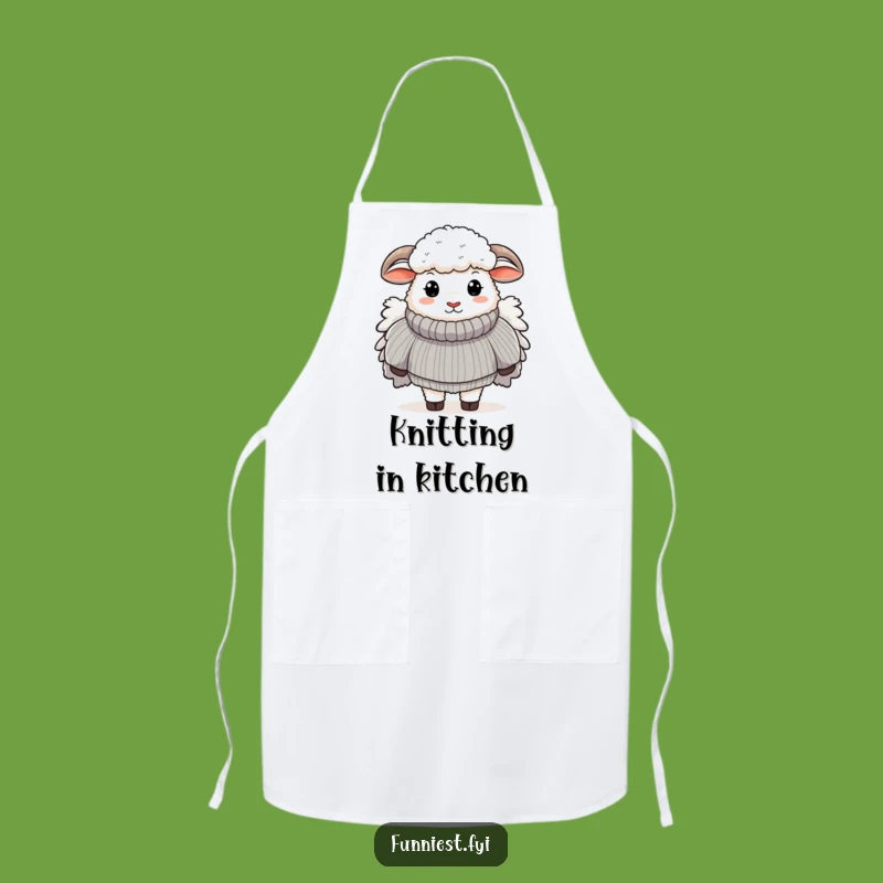 Funny Sheep Sweater Apron: Cozy Farm Kitchen Wear, Fluffy Style, Perfect Gift