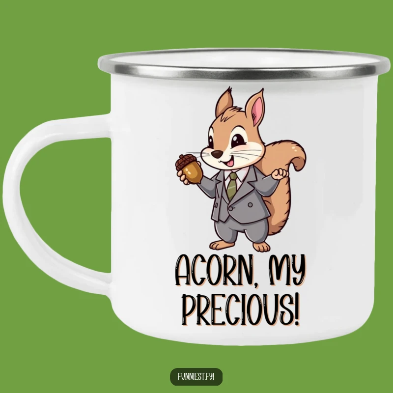 Funny Suit Squirrel Camping Mug: Acorn Jewel Outdoor Drinkware