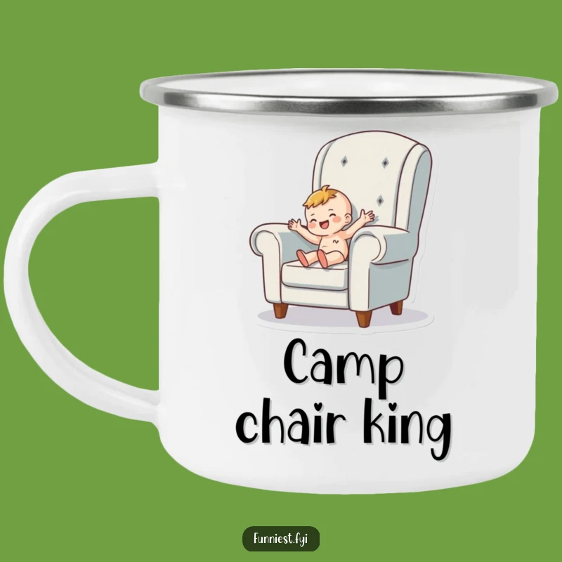 Funny Tiny Person Armchair Camping Mug - Cozy Adventures Guaranteed!