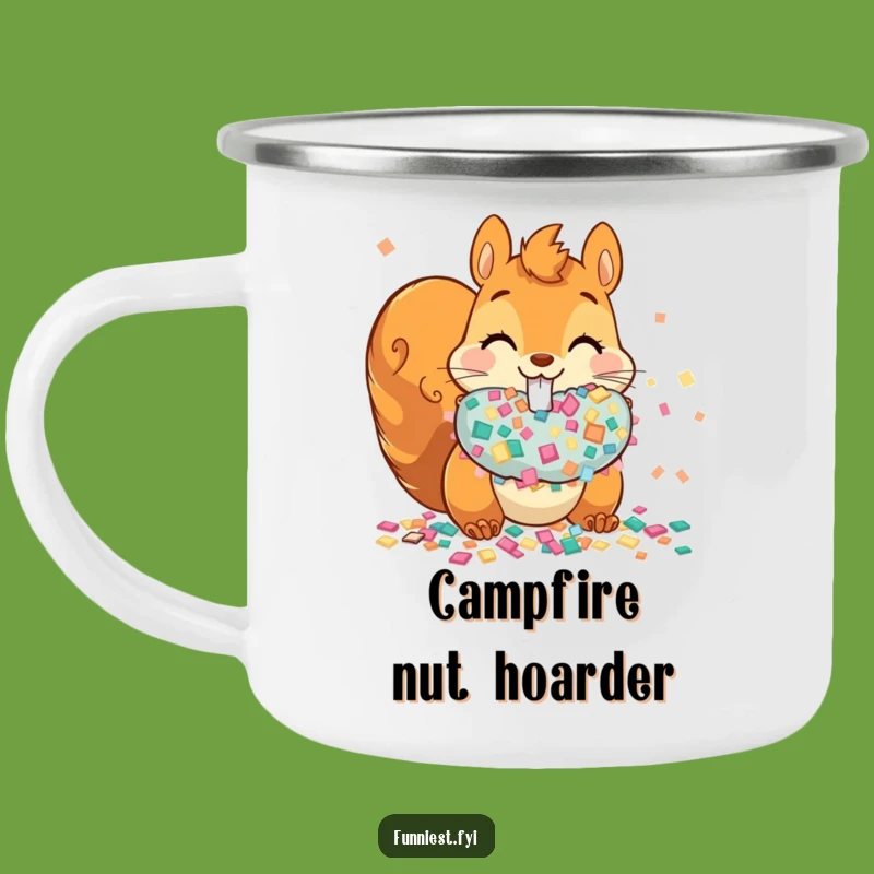 Funny Squirrel Confetti Camping Mug: Enjoy Drinks with Hilarious Party Spirit