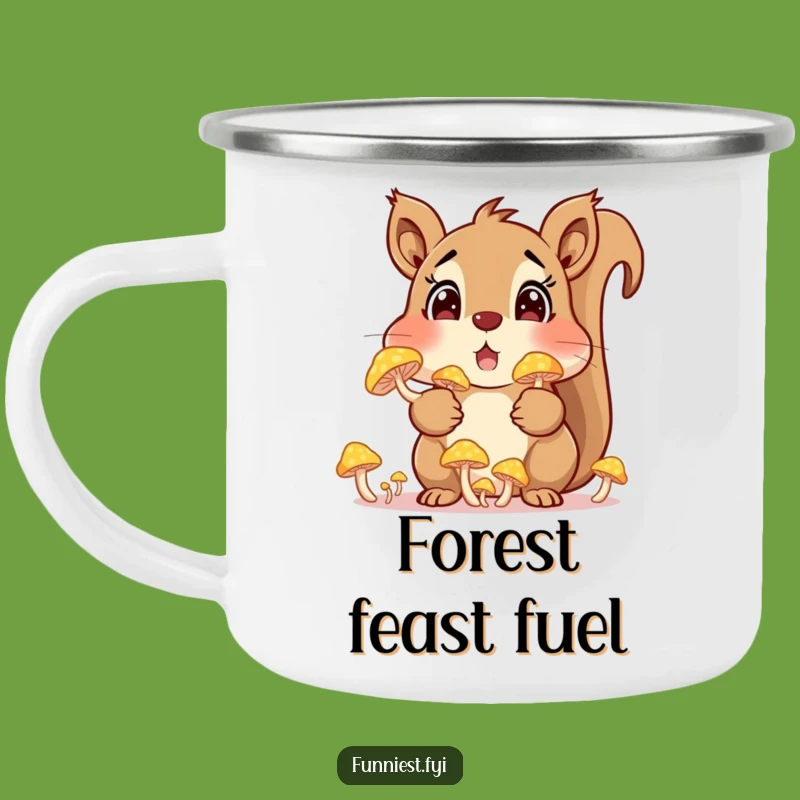 Funny Squirrel Mushroom Camping Mug - Forest Adventure Fuel