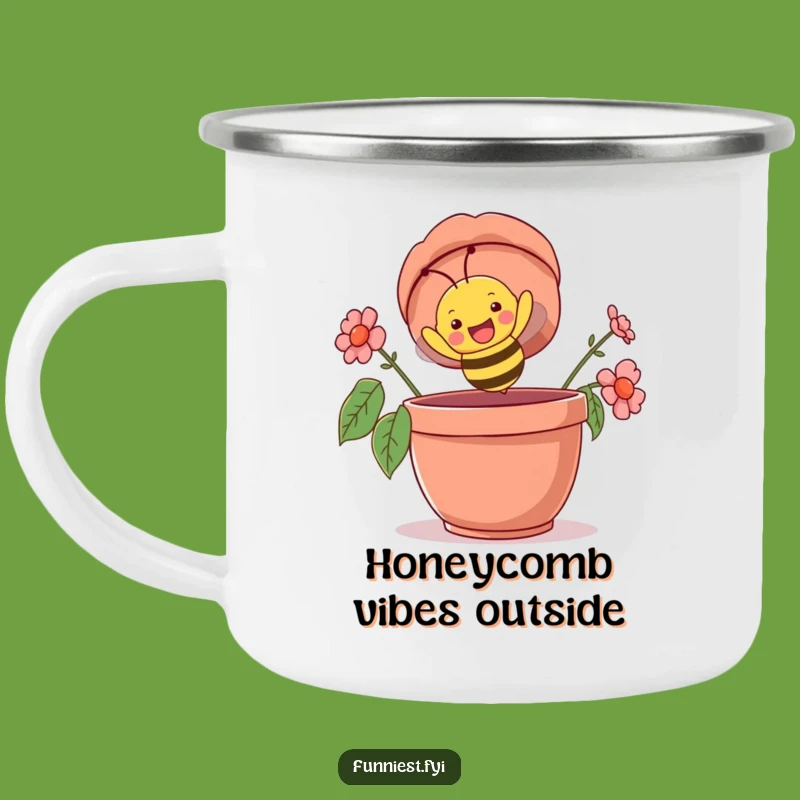 Funny Bee Camp Mug, A Hilarious Outdoor Companion for Happy Campers