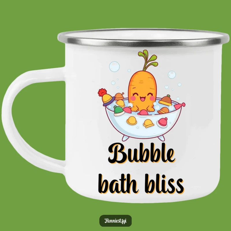 Funny Carrot Bubble Bath Camping Mug: Adventure Veggie, Ideal Funny Gift