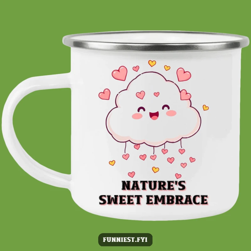 Funny Cloud Hearts Camping Mug - Joyful Adventure Fuel