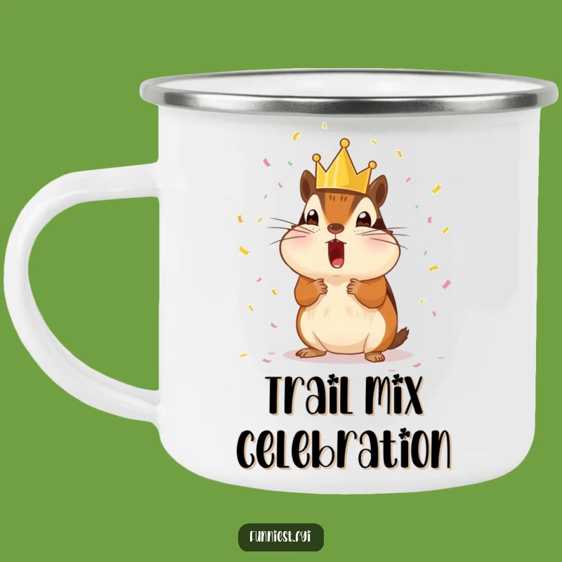 Funny Chipmunk King Camping Mug: Royal Sips with Festive Cheer