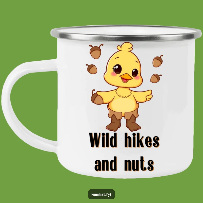 Funny Duck Juggling Camping Mug - Happy Acorn Outdoor Cup Gift