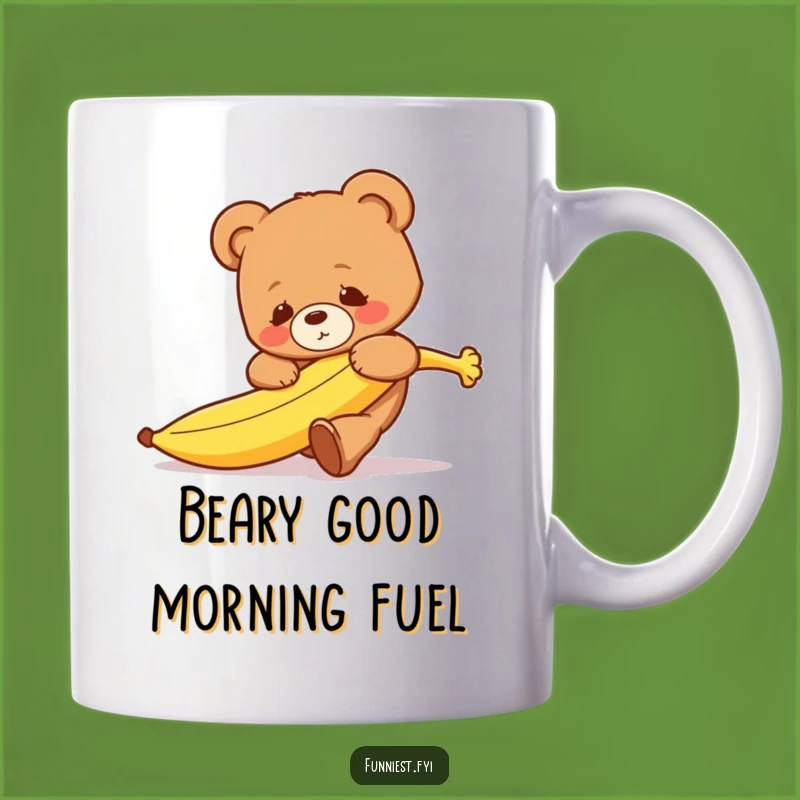 Funny Bear Banana Trip Mug - Clumsy Teddy Character Gift Idea