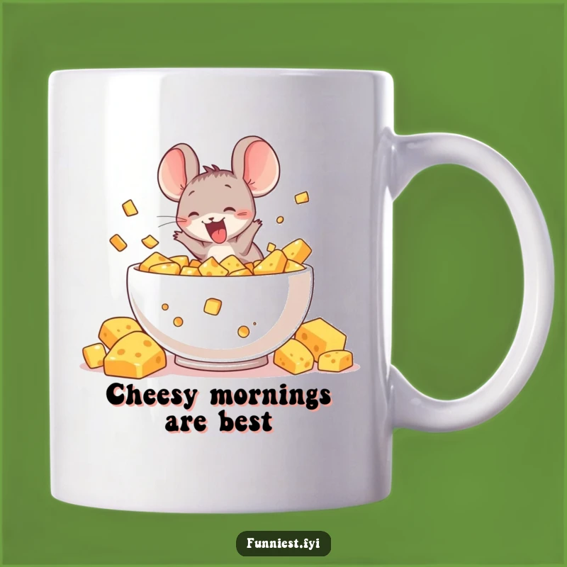Funny Mouse Cheese Dive Mug, A Hilarious Gift for Cheese Lovers
