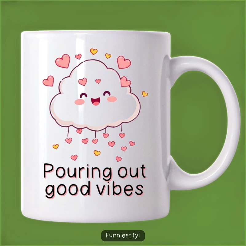 Funny Cloud Hearts Mug - Joyful Weather Gift for Loved Ones