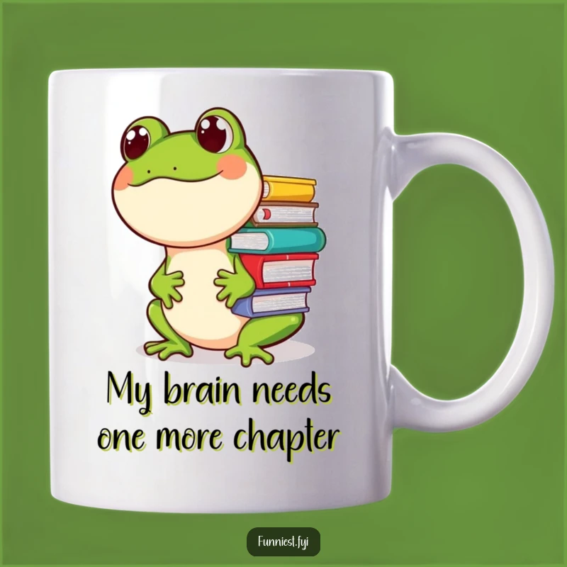 Funny Frog Book Balance Mug, A Hilarious Gift for Book Lovers and Frog Fans