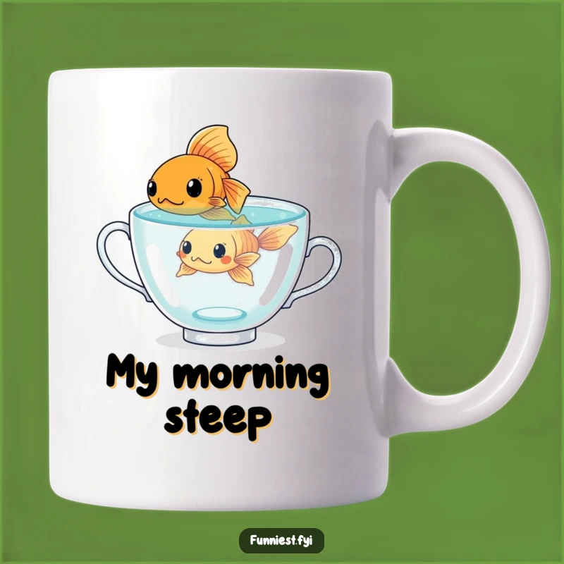 Funny Goldfish Teacup Mug: Determined Swimmer, Perfect Funny Gift