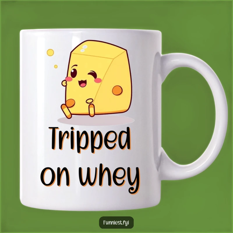 Funny Talking Cheese Mug: Tripping Gouda for a Hilarious Gift