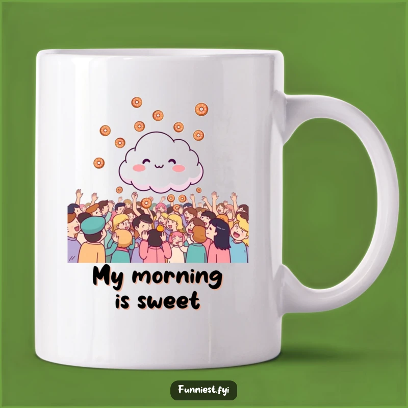 Funny Giggling Cloud Donut Mug: Sweet Rains, Perfect Funny Gift
