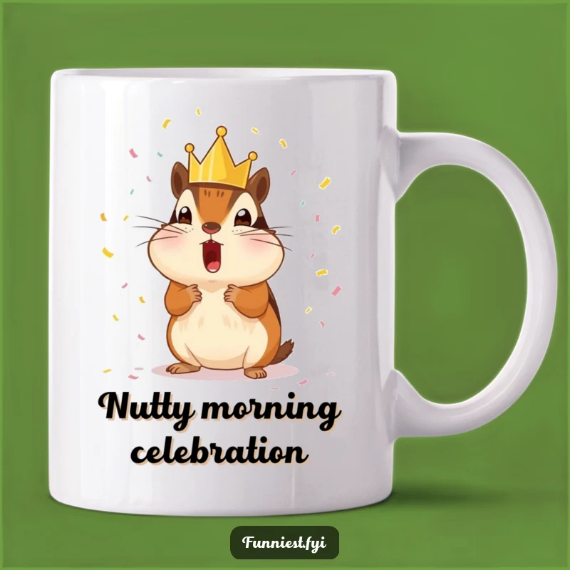 Funny Chipmunk King Mug: Royal Celebration with Hilarious Chipmunk Fun