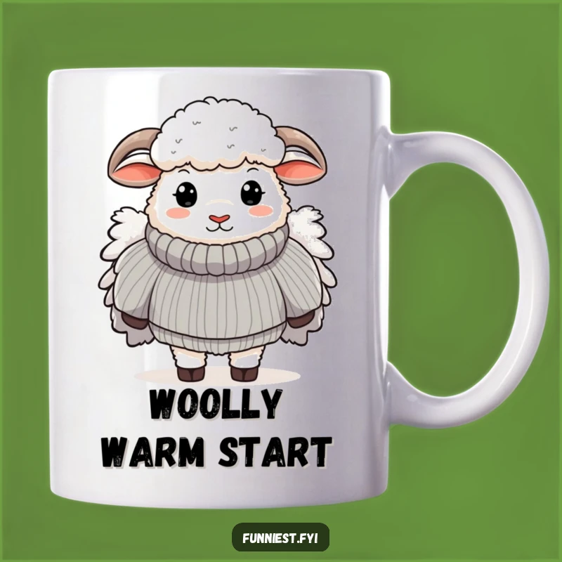 Funny Sheep Sweater Mug: Cozy Farm Humor, Overdressed Animal, Perfect Gift