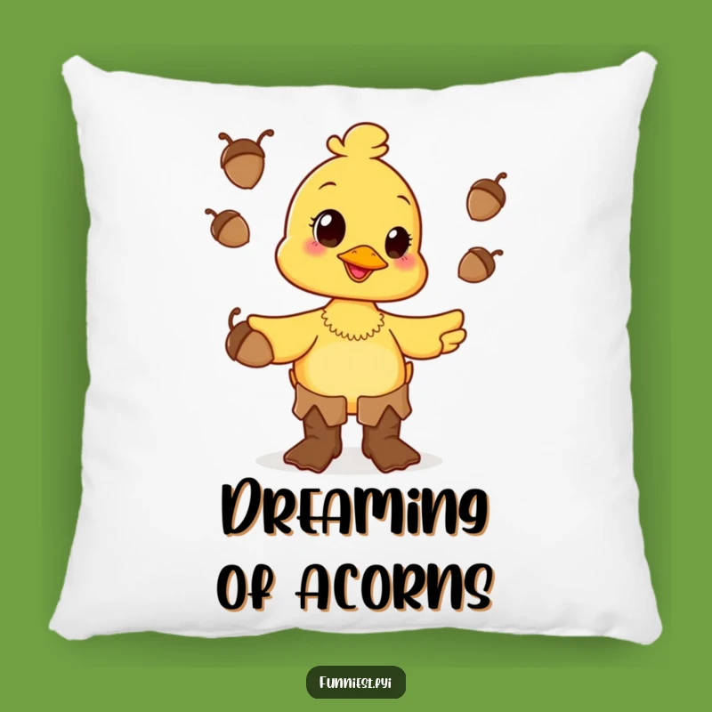 Funny Duck Juggling Pillow - Happy Acorn Comfort Cushion Gift