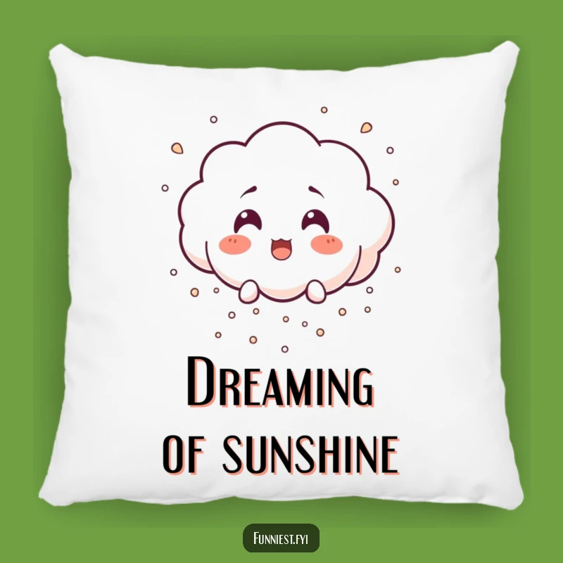 Funny Surprised Cloud Pillow: Cozy Laughing Rain Comfort, Perfect Humorous Gift!