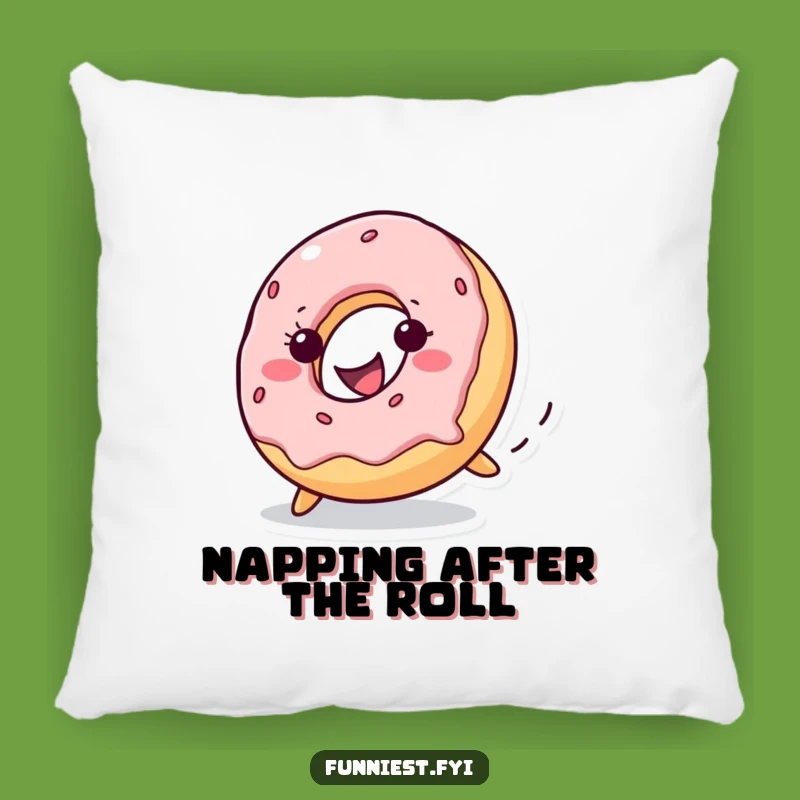 Funny Donut Rolling Pillow - Comfy & Sweet Cushion for Your Couch