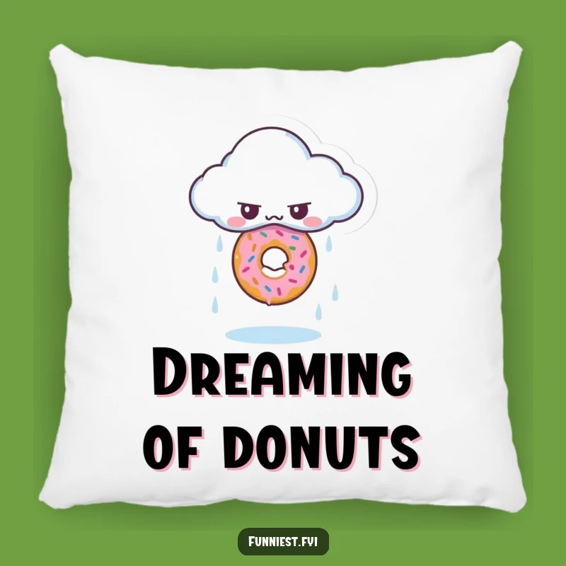 Funny Grumpy Cloud Donut Pillow - Cozy & Hilarious Home Accent