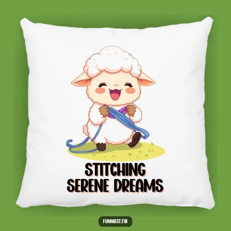 Funny Sheep Rainbow Knit Pillow: Cozy & Hilarious Cushion for Dreamers