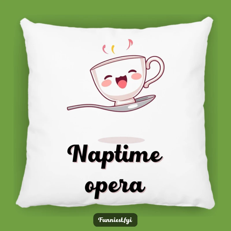 Funny Singing Teacup Spoon Pillow - Comfy & Melodious Cushion