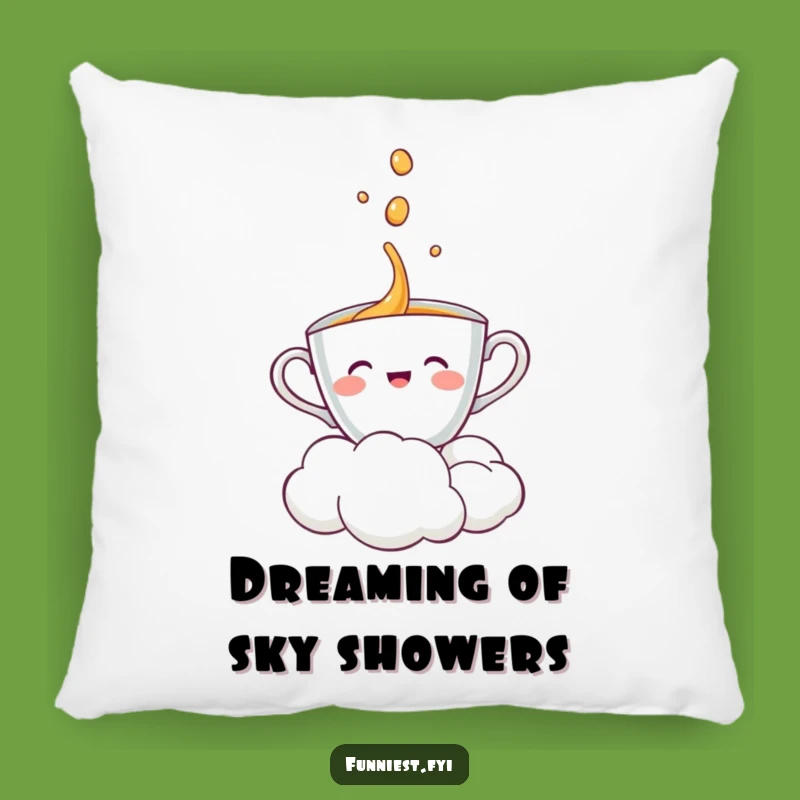 Funny Teacup Cloud Pillow: Cozy & Hilarious Cushion for Your Sofa