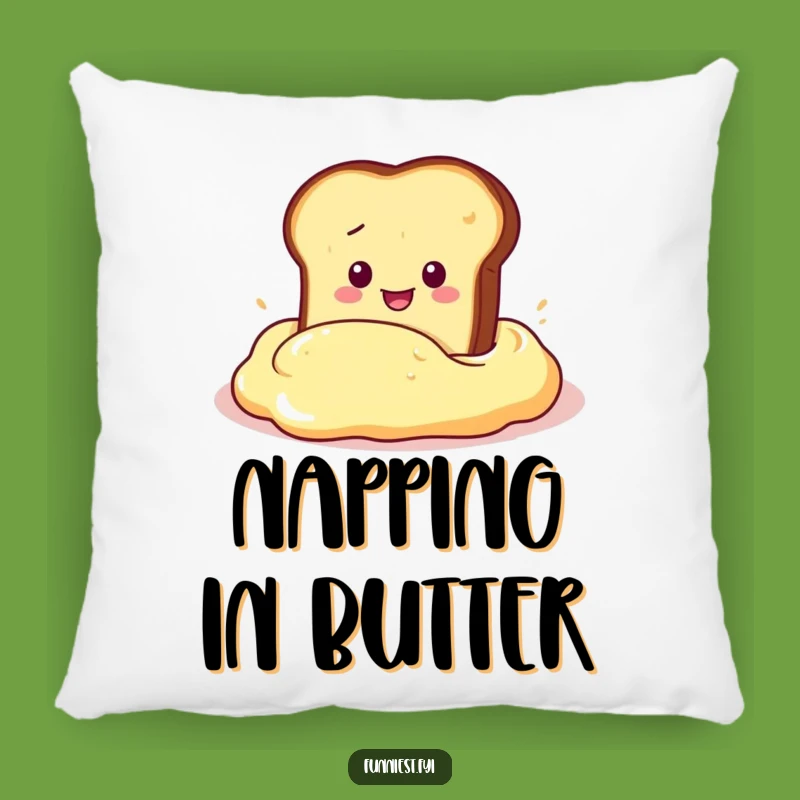 Funny Toast Butter Dive Pillow - Cozy Comfort with a Side of Laughter
