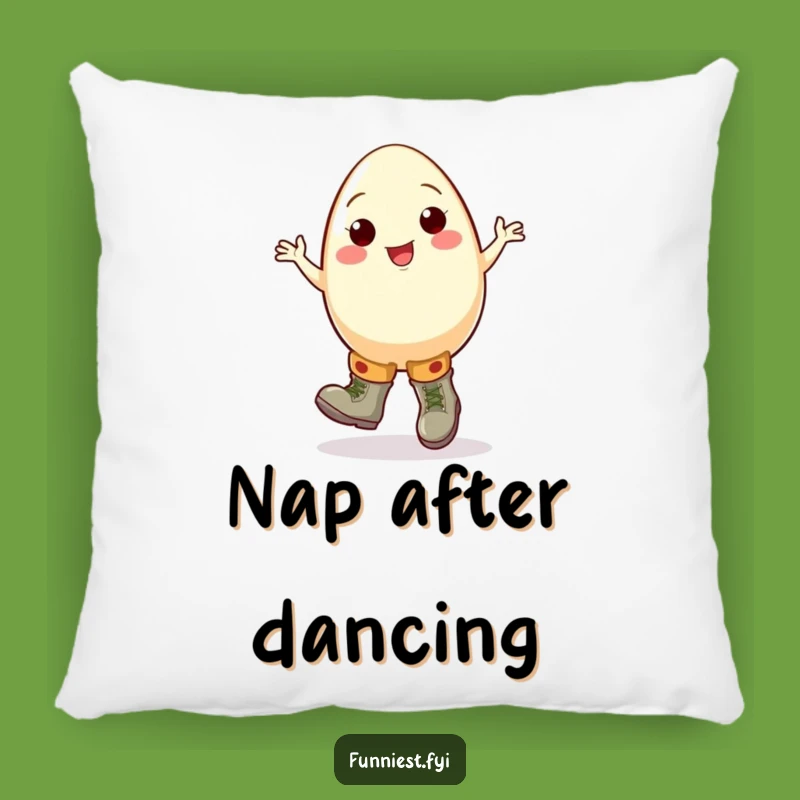Funny Egg Jigging Boot Pillow, Cheerful Comfort, Whimsical Accent Pillow
