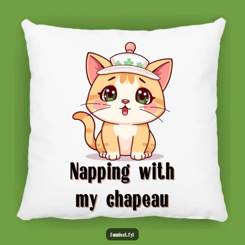 Funny Cat Teacup Pillow - Surprised Feline Comfort Cushion Gift