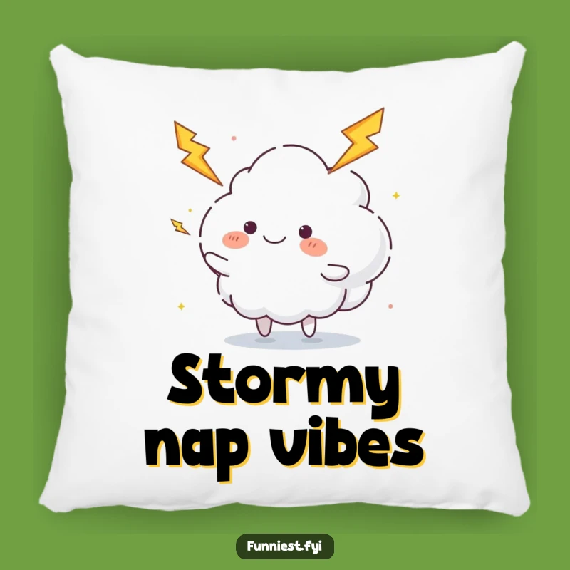 Funny Juggling Cloud Pillow: Cozy Lightning Comfort, Energetic Decor