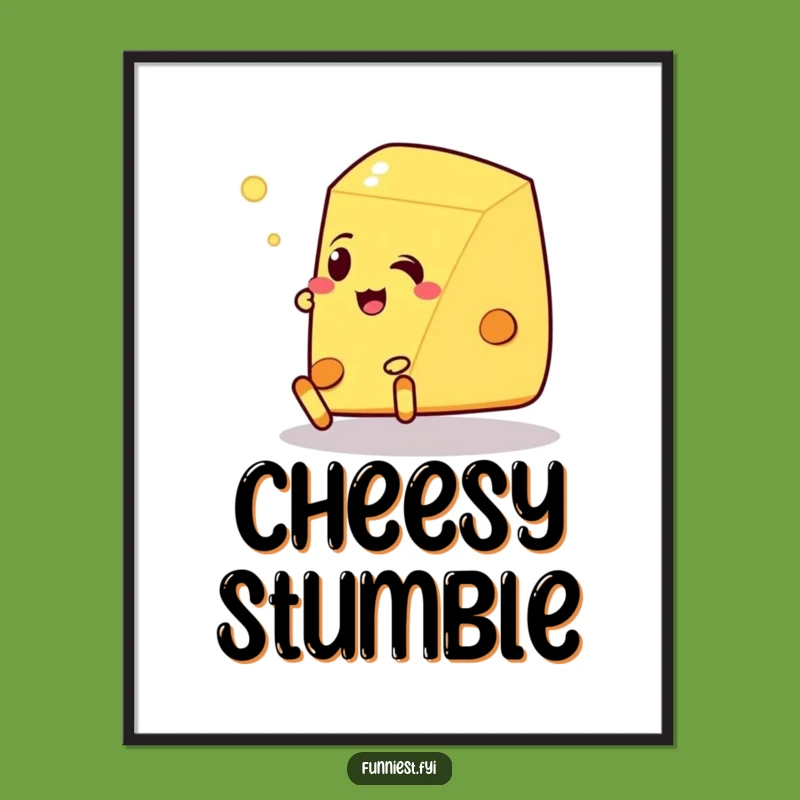 Funny Talking Cheese Digital Art: Clumsy Wedge Art for Instant Humor