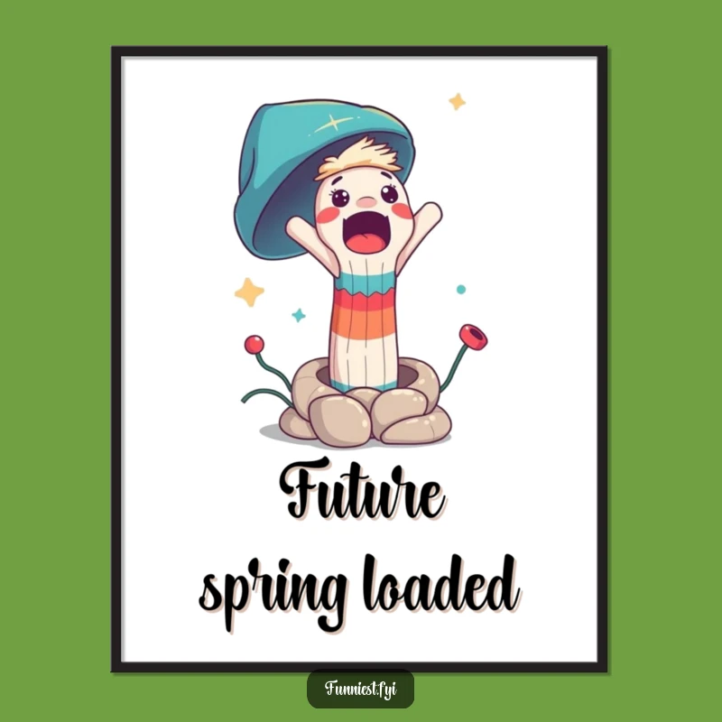 Funny Surprised Sock Puppet Spring Launch Print: Instant Humorous Decor!