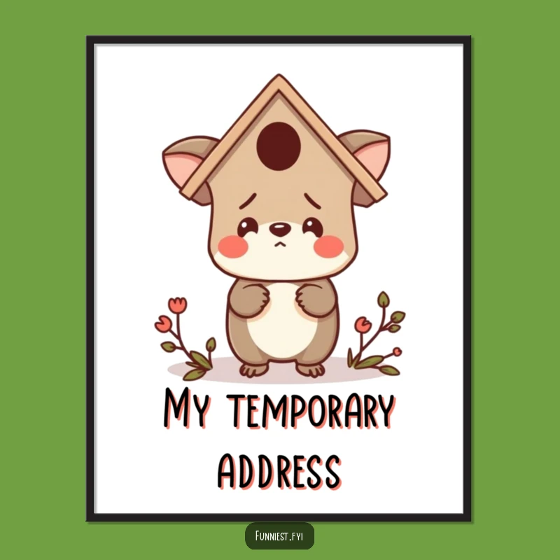 Funny Birdhouse Digital Print: Lost Animal Art - Instant Hilarious Gift!