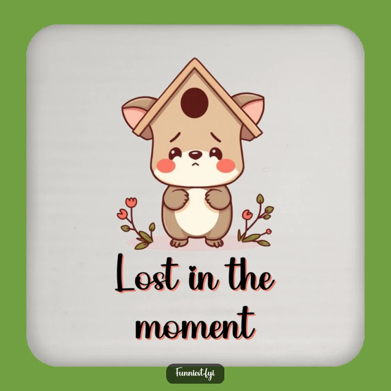 Funny Birdhouse Coaster: Lost Animal Protection - Hilarious Drink Gift!