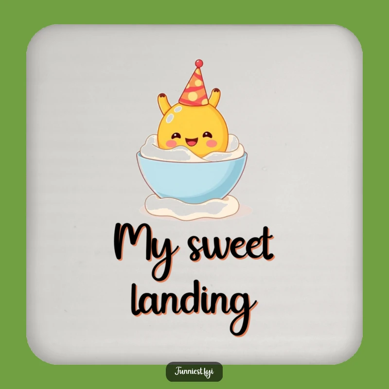 Funny Fruit Coaster: Whipped Cream Splash - Hilarious Drink Protector Gift!