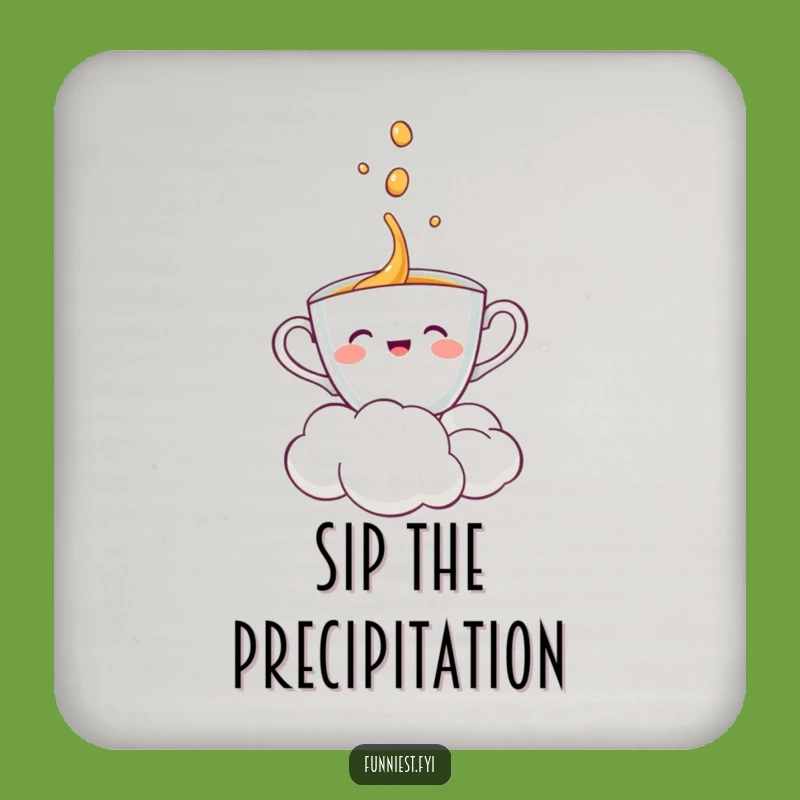 Funny Teacup Cloud Coaster: Whimsical Protection for Your Drink