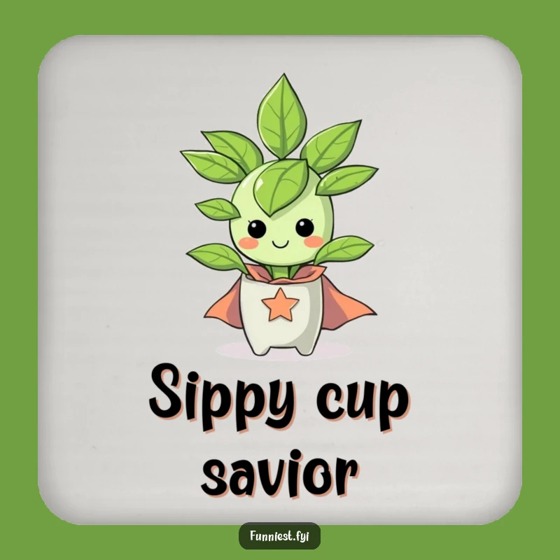 Funny Superhero Houseplant Coaster: Protect Surfaces with Hilarious Heroic Charm