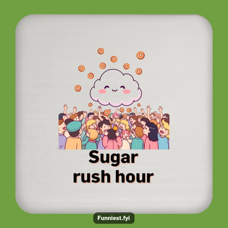 Funny Donut Cloud Coaster Set: Sweet Protection, Charming Funny Gift