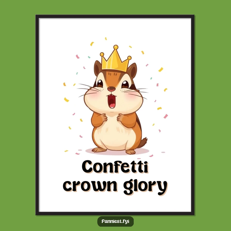 Funny Chipmunk King Poster: Bring Royal Celebration to Your Walls