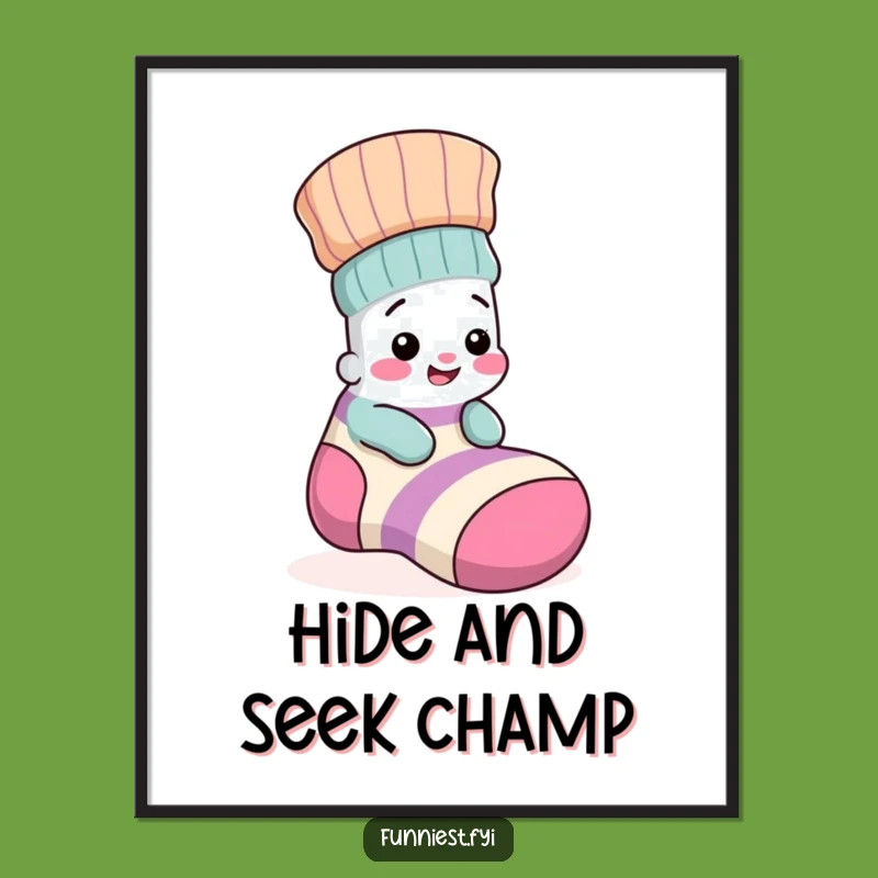 Funny Giggling Sock Poster: Add Instant Cheer with this Playful Wall Art