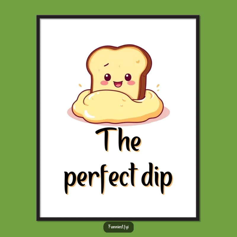 Funny Toast Butter Dive Poster - Whimsical Wall Art for Kitchens & Foodies