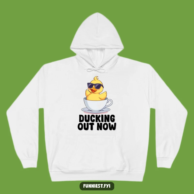 Funny Rubber Duck Upside Down Hoodie - Cozy & Hilarious Relaxed Quack Gift