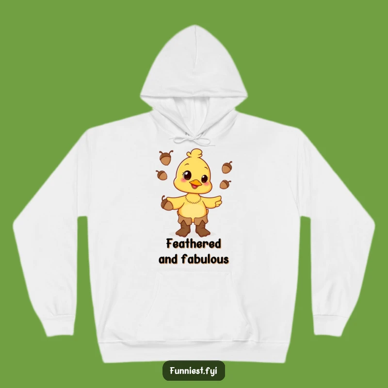 Cozy Funny Duck Juggling Hoodie - Happy Acorn Comfort Gift