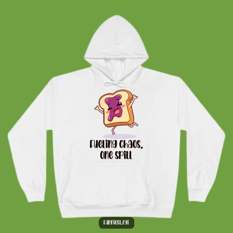 Funny Toast Cartwheel Hoodie: Cozy Giggles from a Jammy Breakfast Pal
