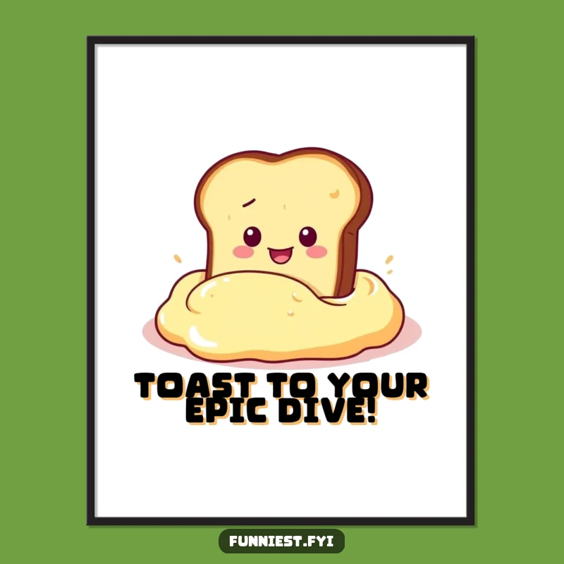 Free Printable Toast Dive Wall Art: Hilarious Foodie Downloadable Decor
