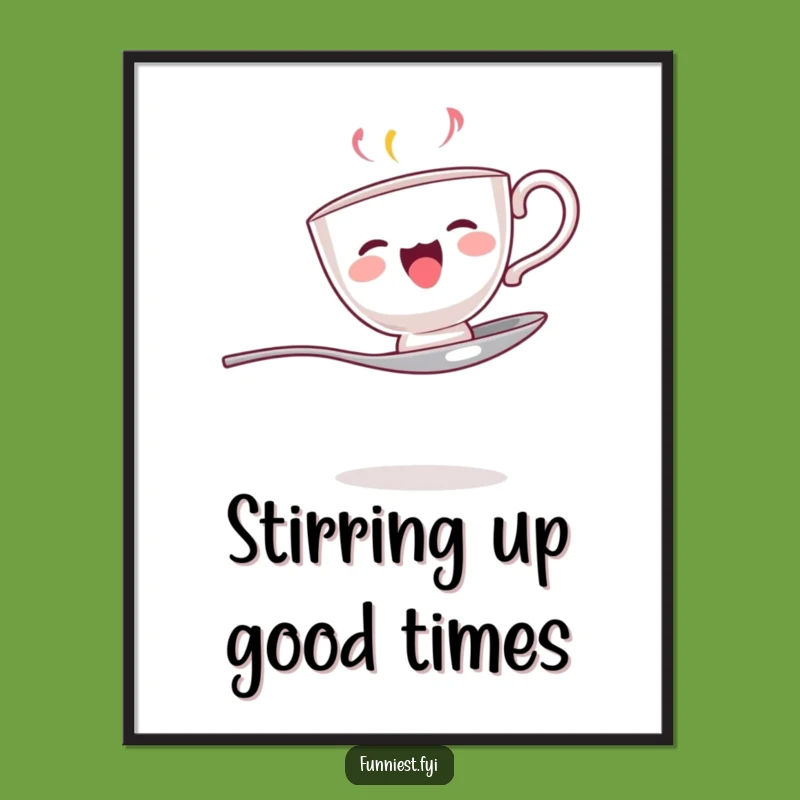 Free Printable Singing Teacup Wall Art - Funny DIY Downloadable Decor