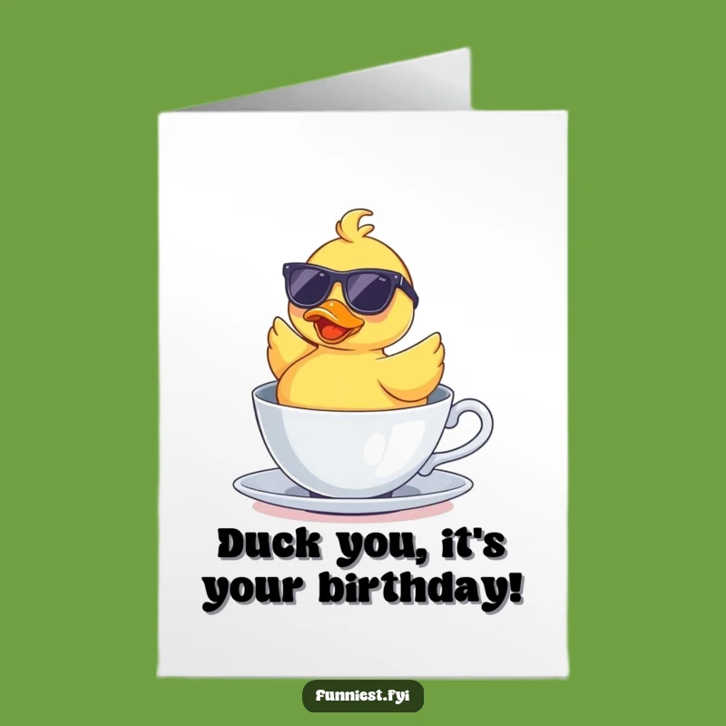 Funny Rubber Duck Birthday Card: Free Printable & Hilarious Downloadable Gift