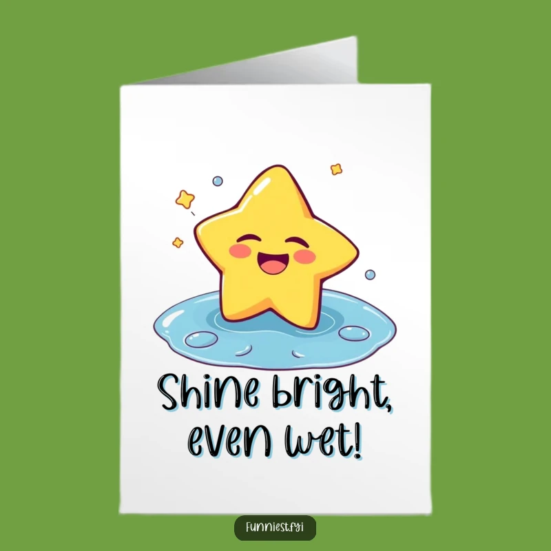 Funny Free Printable Birthday Card: Winking Star Splash - Printable Gift!